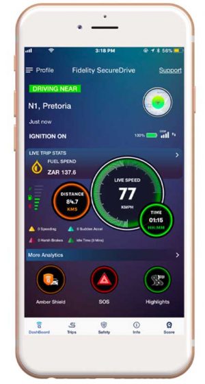 Fidelity SecureDrive vehicle tracking system